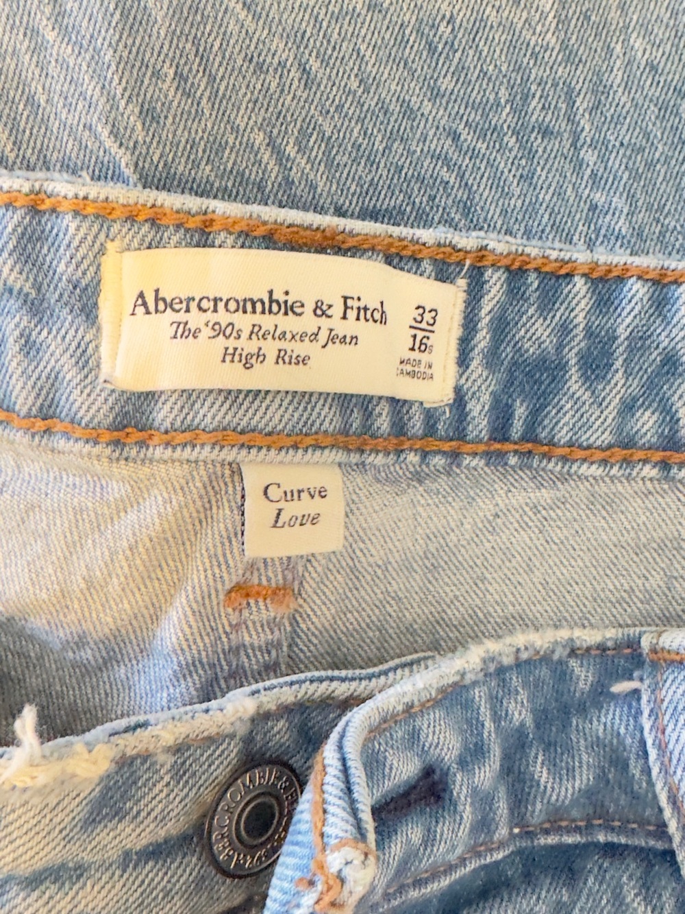 NWOT Abercrombie & Fitch Light Blue High Rise Relaxed Jeans